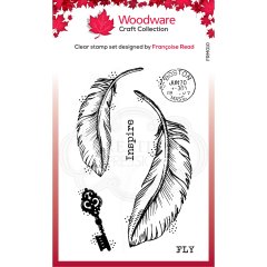 *NEW* Woodware Clear Magic Stamp -Two Feathers