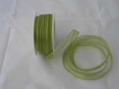 Organza Ribbon 7mm-Olive Green