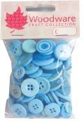 Woodware Assorted Buttons-Baby Blue