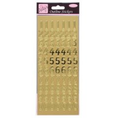 Anita's Outline Stickers -Large Numbers GOLD