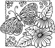 Personal Impressions Stic-on Remountable Rubber Stamp-Butterfly Panel Two