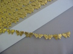 Butterfly Trim - Gold/White - 1 metre length