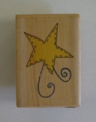 *SALE* Funstamp Wooden Stamp- Stitched Star Was £6.99  Now £3.99