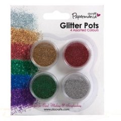 Papermania Glitter Pots - Tradtional Christmas Colours