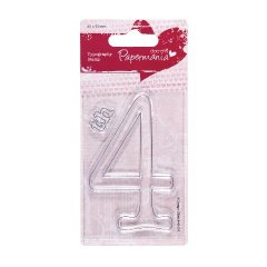 *SALE* Papermania Typography Clear Stamp - Number 4  Was £1.99  Now £0.99