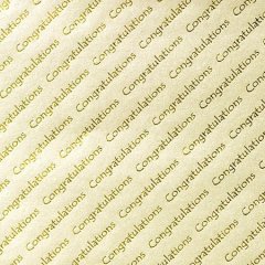 A4 Background Paper - Congratulations Gold on Ivory (Pack of 4 Sheets)