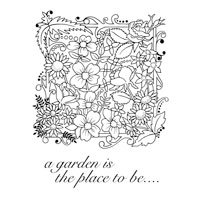Woodware Clear Stamp - Square Garden