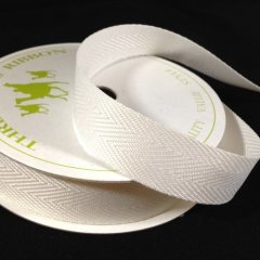 Twill Tape Ribbon 15mm - Ivory