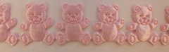 Teddy Bear Trim - Pink -  1 metre length  