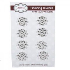 Creative Expressions Crystal Sparkles Embellishments 20mm White