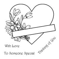 Woodware Clear Stamp - Floral Heart