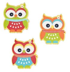 Craft Creations - Wooden Bright Owls