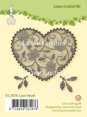 Leane Creatief Clear Stamp - Lace Heart