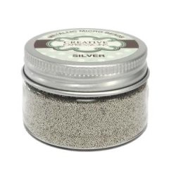Creative Expressions Metallic Micro Beads Silver - 50g