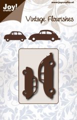 Joy Craft - Cutting & Embossing Die - Vintage Flourishes Fiat and VW Beetle