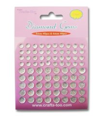 Crafts Too  Adhesive Diamond Gems - Clear