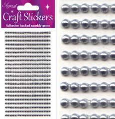 Eleganza Craft Gems - 3mm Pearls Silver