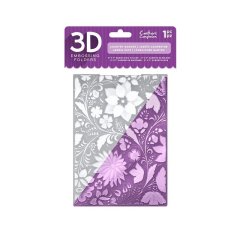 Crafter's Companion 5" x 7" 3D Embossing Folder - Country Garden