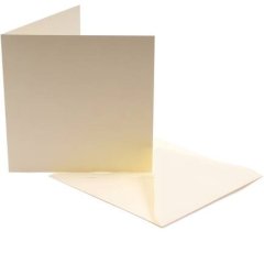 6" x 6" Cards and Envelopes (5 pk) Cream