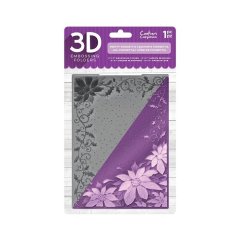Crafter's Companion 5" x 7" 3D Embossing Folder - Pretty Poinsettia