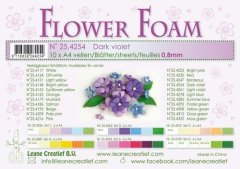 Leane Creatief  A4 Flower Foam  Dark Violet (10 Sheets)