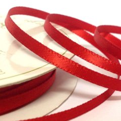 Double Face Satin Ribbon 3mm- Red