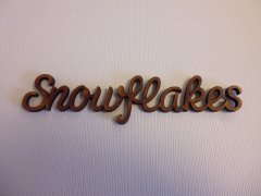 Daisy Jewels and Craft Wooden Sentiment - Snowflakes