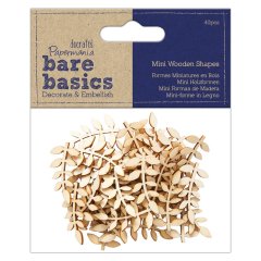 Bare Basics Wooden Shapes - Vine Leaf (40 pcs)