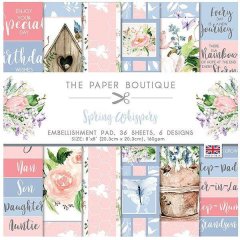 The Paper Boutique  8"x 8" Embellishment Pad - Spring Whispers
