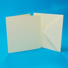 Craft UK 8"x8" Cards and Envelopes - Ivory (25pk)