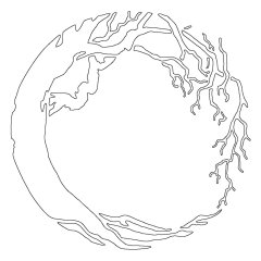 Card-io MajeMask Stencil - Round Tree