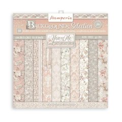 Stamperia You and Me 8x8 inch Background Paper pack