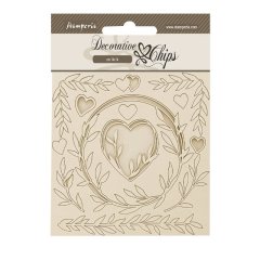 *NEW* Stamperia Decorative Chips - Romance Forever Hearts