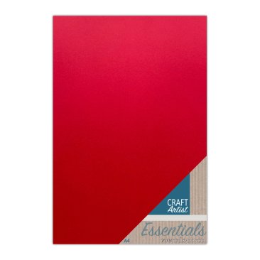 *NEW* Craft Artist Essential Linen A4 Card - Christmas Red