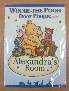 *SALE*  Winnie The Pooh and Friends Name Plaque - Alexandra
