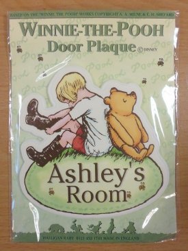 *SALE* Winnie The Pooh  Name Plaque - Ashley