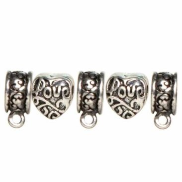 *SALE* Cousin 5PC Metal Heart/Ring w/loop  Was £3.99  Now £1.00