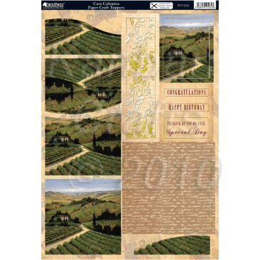 *SALE*  Kanban Card Toppers -  Tuscan Scene - Casa Colonica Was £1.45  Now £0.50