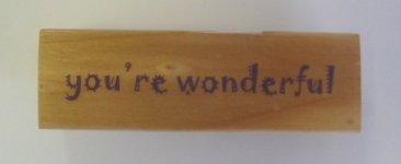 *SALE* Whispers Wooden Stamp- You're Wonderful Was £ 3.49 Now £0.99