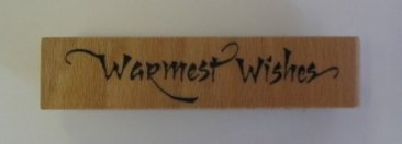 *SALE* Creative Expressions Wooden Stamp-Warmest Wishes Was £6.20  Now £2.99