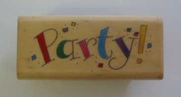 *SALE* Inkadinkado Wooden Stamp- Party Was £6.99  Now £3.99
