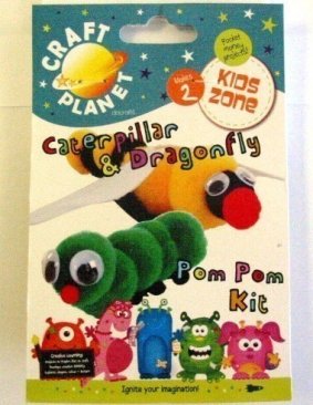 *SALE* Craft Planet Pom Pom Caterpillar And Dragonfly  Was  £1.00  Now  £0.50