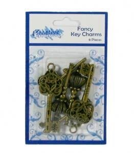 Assorted Fancy  Key Charms (Pack of 8)