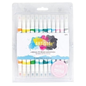 Artiste Dual Tip Permanent Brush Markers -Pastel