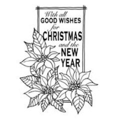 *SALE* Woodware Clear Stamp - Poinsettia Box  Was £5.99  Now £2.99