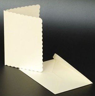 Premier Blank C6 Cards/Envelopes Deckled Ivory (10 Pack)