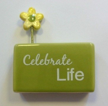 *SALE* Daisy Style Message Brick Flower Mini - Celebrate Life  Was £2.49  Now £1.49