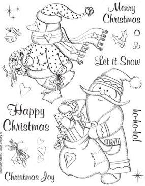 *SALE* Kanban Clear Stamp set - Cute Happy Christmas  Was £9.99  Now £3.99