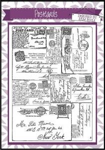 U-Mount Stamp Set- Postcards(A6 ) Designed By Sam Poole