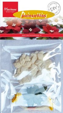 Marianne Design Decoration Embellishments -DIY White Christmas Rose (Poinsettia)